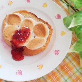 フランスパンでサクふわ♪マシュマロトースト☆